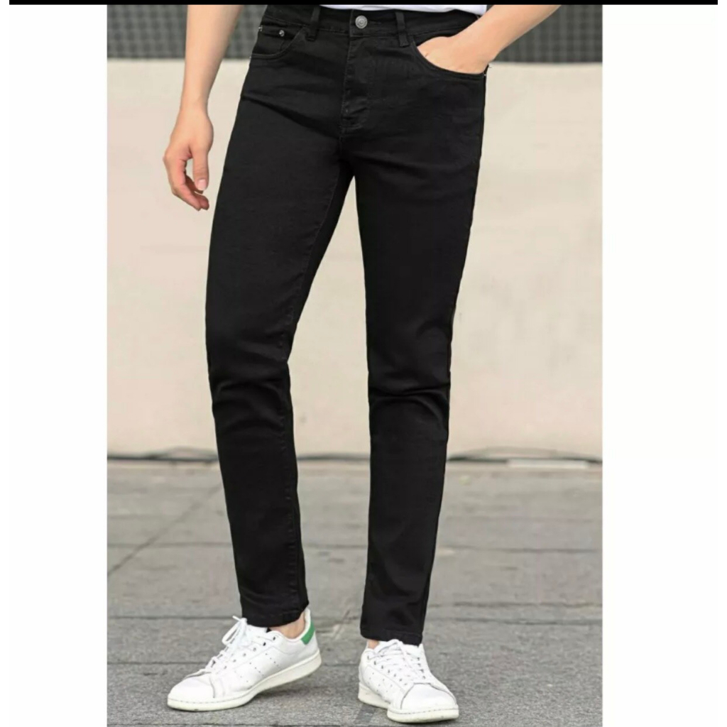 Quần Jean Nam Dáng Côn 🌹 Quần Bò Nam Ống Côn Co Giãn Skinny Ôm 🏵️ Phong Cách Hàn, jean trơn