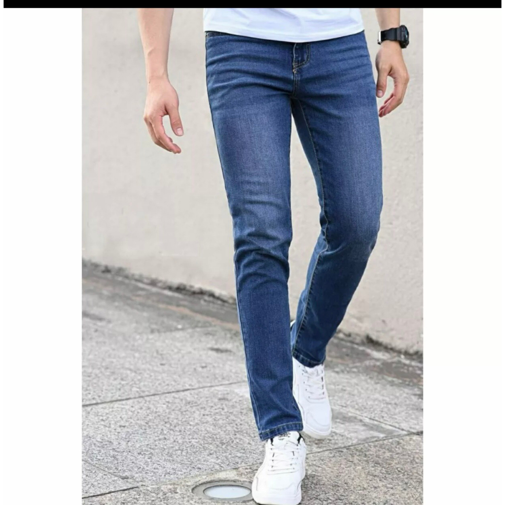 Quần Jean Nam Dáng Côn 🌹 Quần Bò Nam Ống Côn Co Giãn Skinny Ôm 🏵️ Phong Cách Hàn, jean trơn