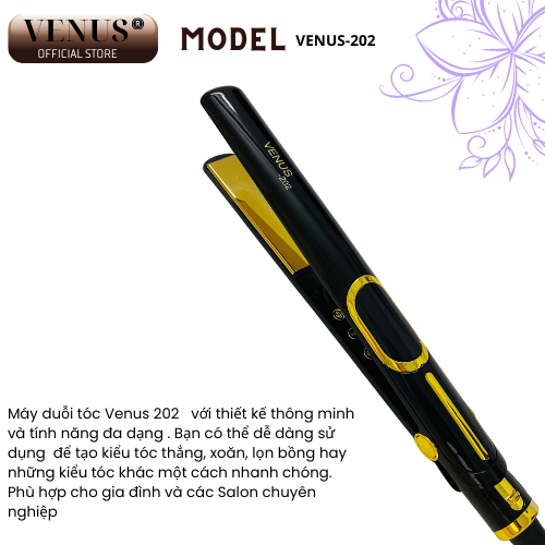 Máy Duỗi Tóc Cao Cấp Venus 202 loại size nhỏ  :4.8 Chuyên dụng trong các salon nổi tiếng và gia đình