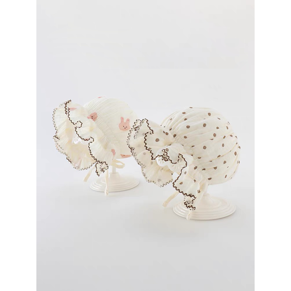 Mũ tai bèo xô muslin hoạ tiết dễ thương cho bé