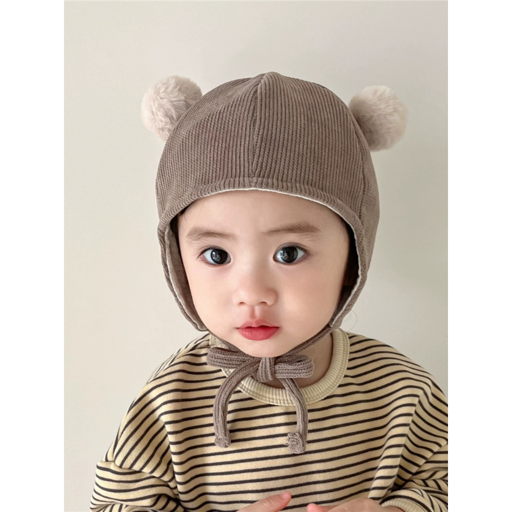 Mũ Nỉ Nhung Thu Đông Buộc Dây Hàng 2 Lớp Siêu Đẹp Dày Dặn