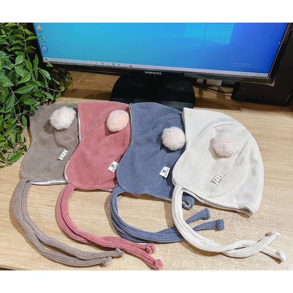 Mũ Nỉ Nhung Thu Đông Buộc Dây Hàng 2 Lớp Siêu Đẹp Dày Dặn