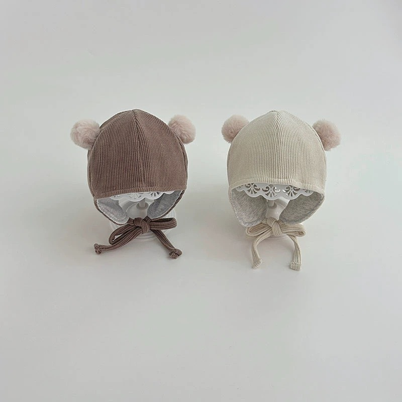 Mũ Nỉ Nhung Thu Đông Buộc Dây Hàng 2 Lớp Siêu Đẹp Dày Dặn