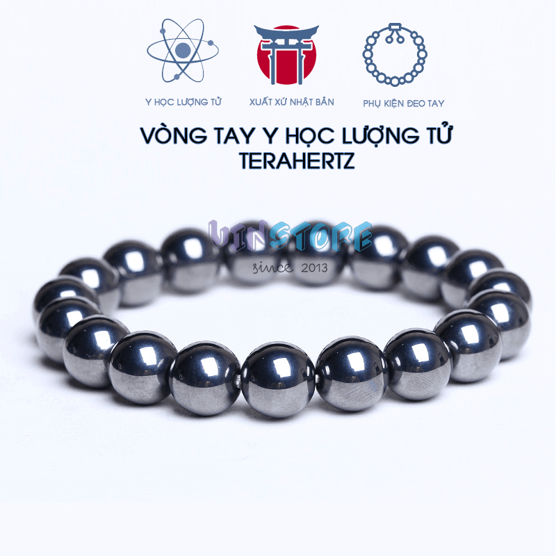 Vòng tay Y học lượng tử Terahertz - hạt tròn trơn