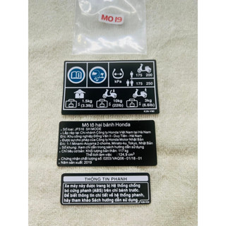  Bộ tem thông số dán xe máy Honda SH Mode đời 2019 mẫu zin thái dày rõ nét keo siêu chắc 