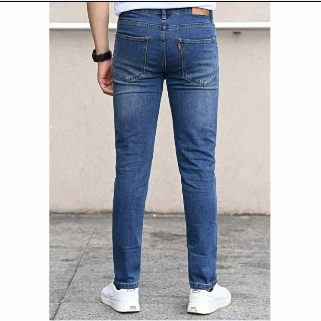 Quần Jean Nam Dáng Côn 🌹 Quần Bò Nam Ống Côn Co Giãn Skinny Ôm 🏵️ Phong Cách Hàn, jean trơn