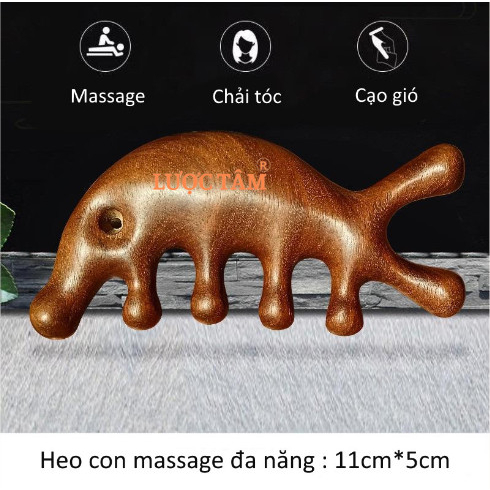 Lược massage gỗ Đàn Hương mát xa lưu thông máu não, thư giãn toàn thân cho giấc ngủ sâu Bé Khỏe Mẹ đẹp