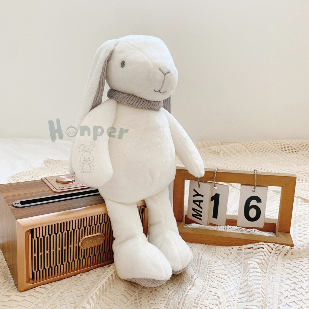 Thú bông thỏ Honper gấu nhồi bông doudou cho bé siêu mềm mịn không xù lông