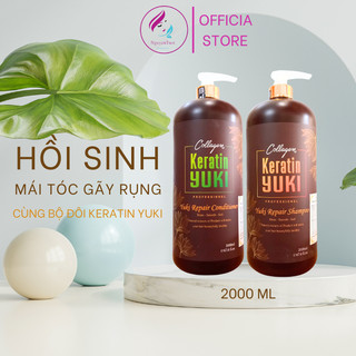 Dầu gội xả collagen Keratin phục hồi tóc, ngăn ngừa tóc gãy rụng 2000ml / 1 chai