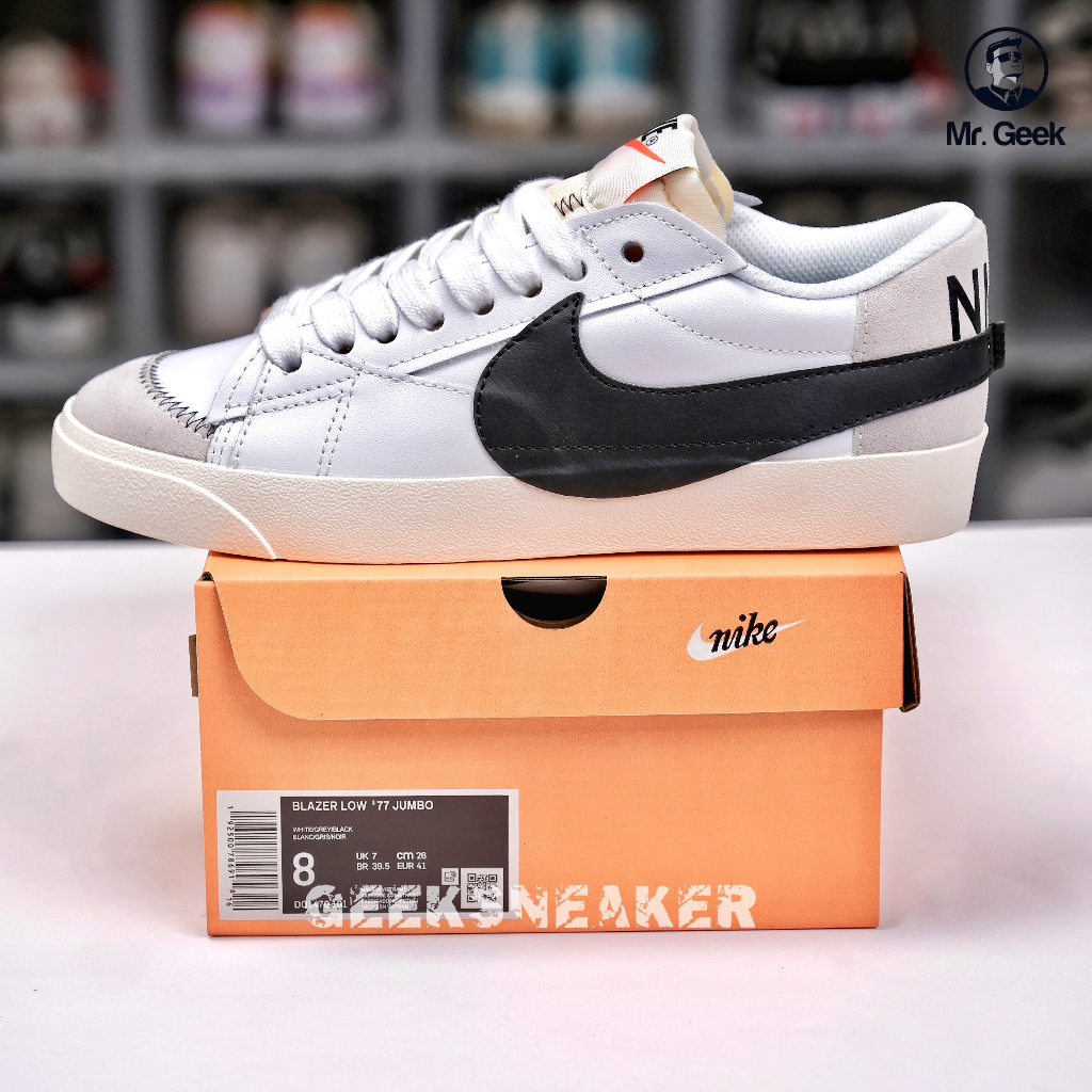 [GeekSneaker] Giày Sneaker cổ thấp NK Blazer Low '77 Jumbo