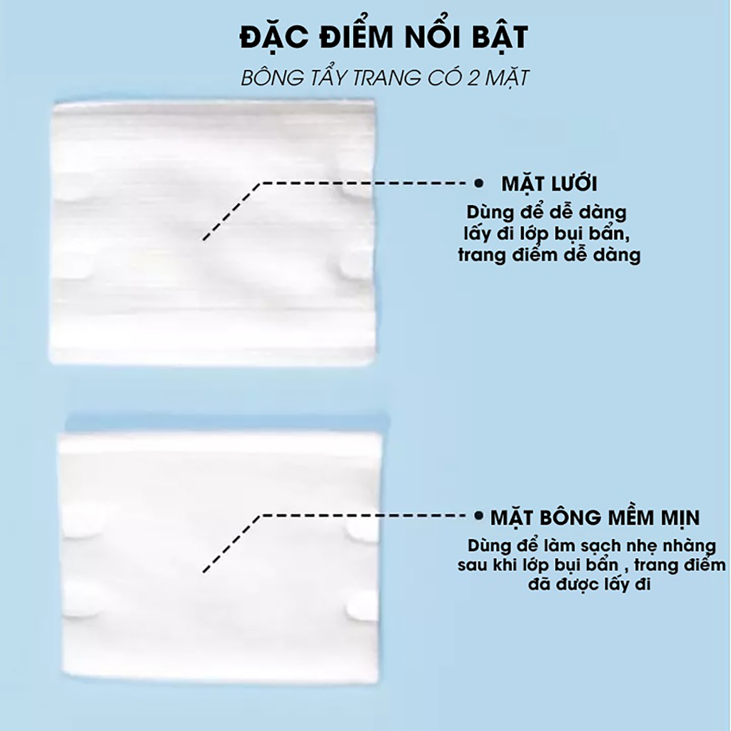 Bông tẩy trang Lameila 222 miếng siêu mềm mịn - Cottonloveu