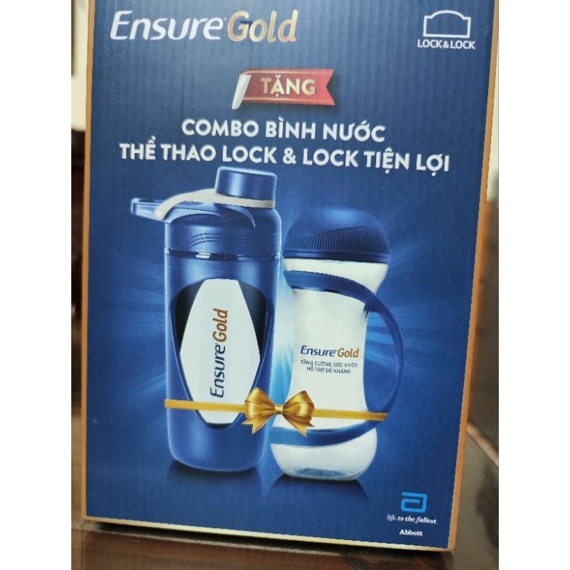 COMBO BÌNH NƯỚC THỂ THAO + BÌNH LẮC LOCK & LOCK(QUÀ TẶNG TỪ ENSURE)