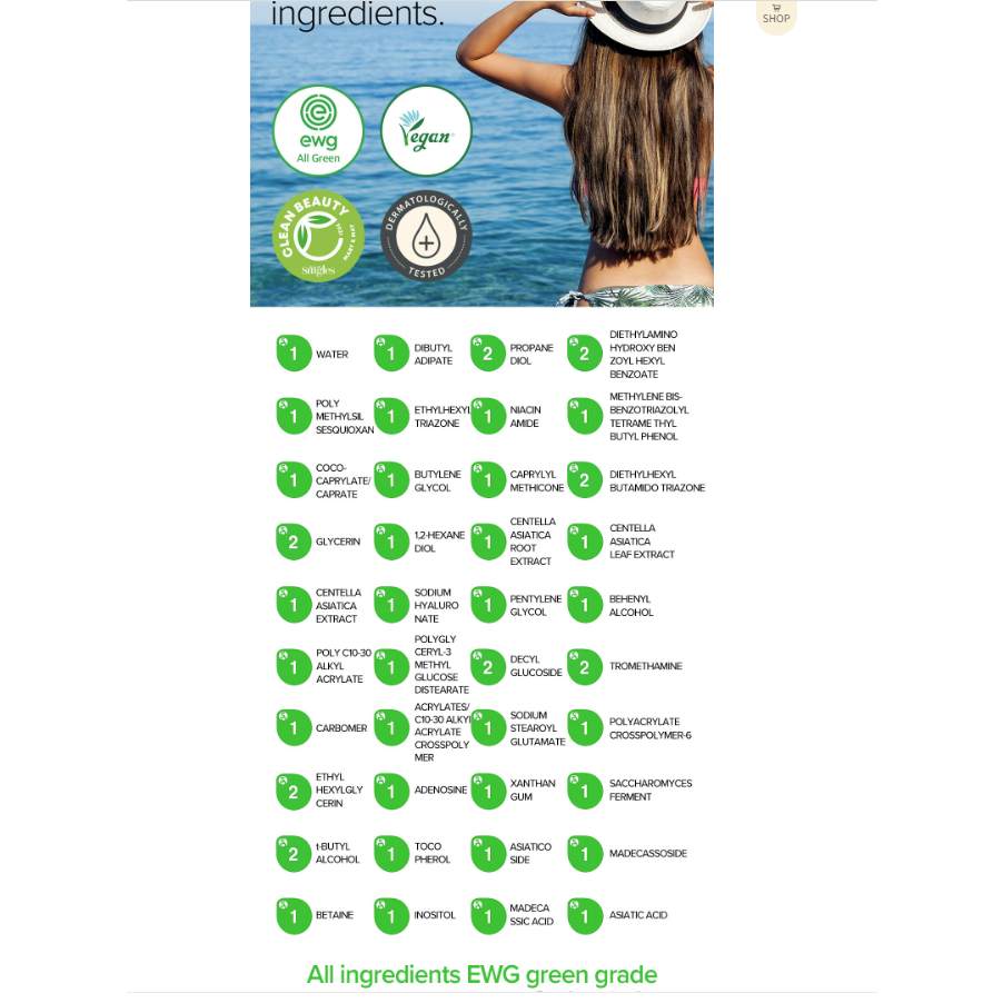 Kem chống nắng rau má MARY & MAY CICA SOOTHING SUN CREAM