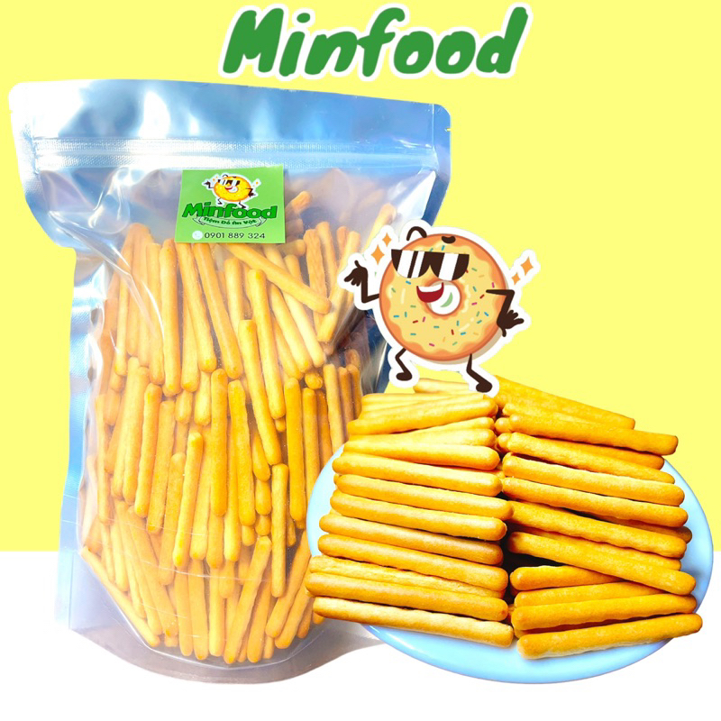 Bánh Quy Đũa Bơ Sữa Bánh Quy Que Minfood Đồ Ăn Vặt 500G