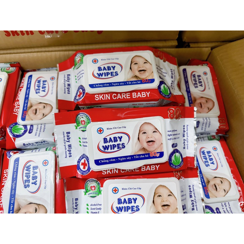 Khăn ướt Baby Wipes 10 gói - thùng 50 gói 80gram