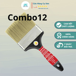 Cọ quét sơn tường cán nhựa đen thanh bình chính hãng đủ size-combo 12 cây