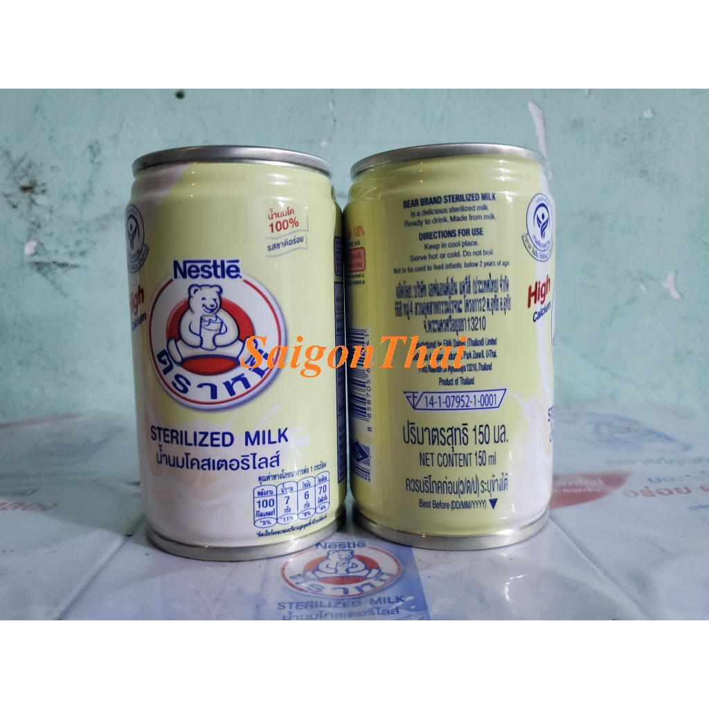 1 lốc Sữa gấu Nestle màu Xanh, màu Vàng chính hãng