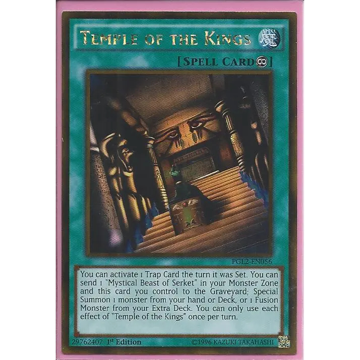 Thẻ bài Yu-Gi-Oh Tiếng Anh - PGL2-EN056 Temple of the Kings – Gold Rare