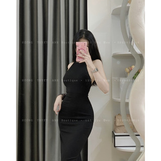 Đầm yếm gân QC dáng dài