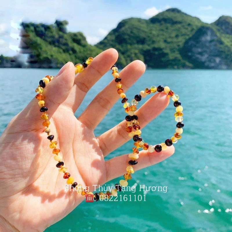 Vòng hổ phách amber cho bé