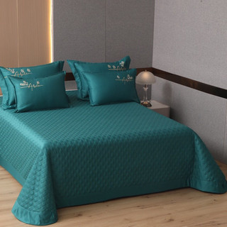 Bộ Chăn Ga Vải Lụa Thái Cao Cấp 5 Món