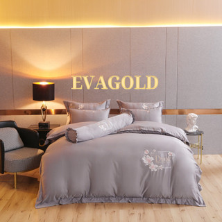 Bộ Chăn Ga Vải Lụa Thái Cao Cấp 5 Món
