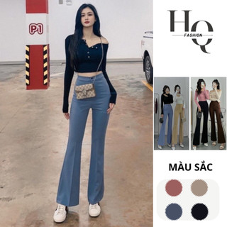 Quần Tây Ống Loe Lưng Cao Legging Chất tuyết mưa Hàn, Quần Vải Loe Dài Ôm Body Vitex cao cấp đi làm đi chơi rất đẹp-HQ