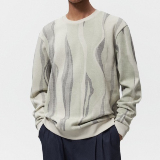 Áo nỉ nam Zara authentic ABSTRACT PRINT size S