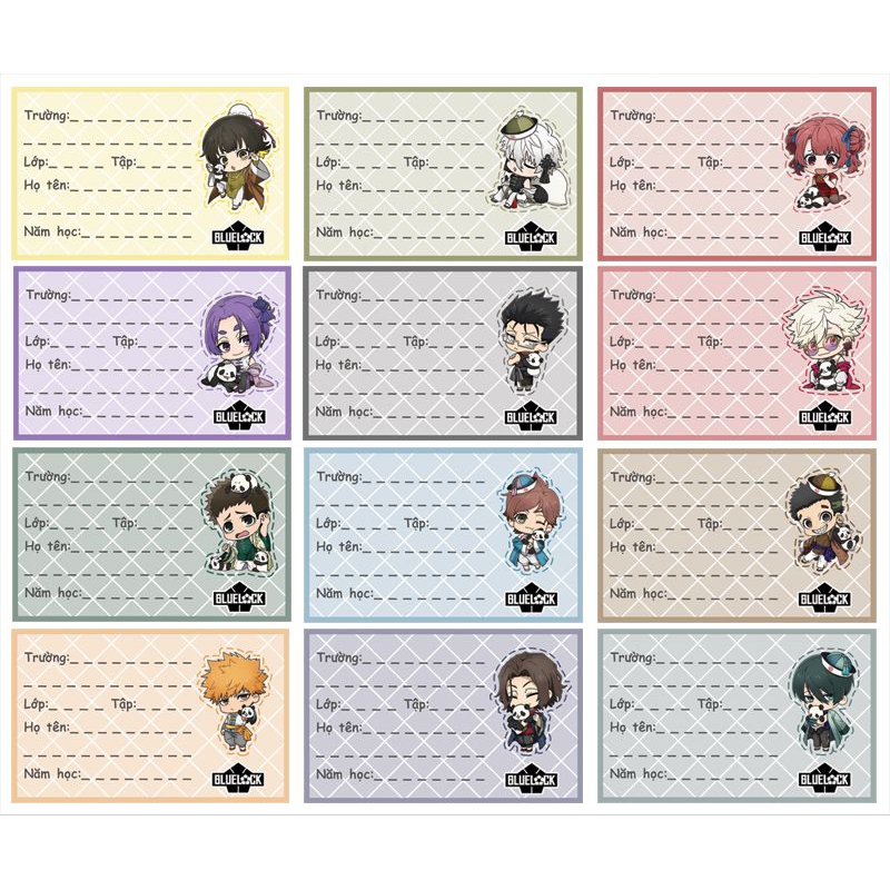 Nhãn vở Blue Lock