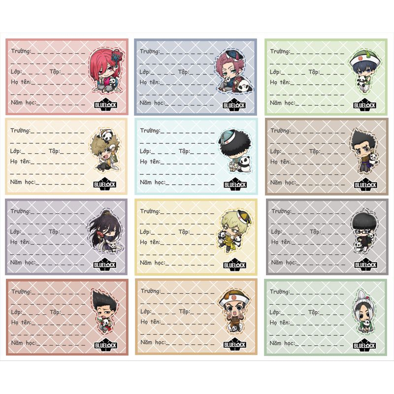 Nhãn vở Blue Lock