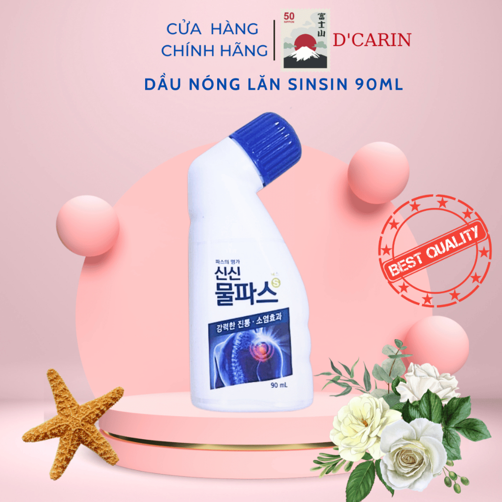 Dầu nóng Hàn quốc SINSIN 90ml giúp giảm đau nhức mỏi (loại chai lăn nước)