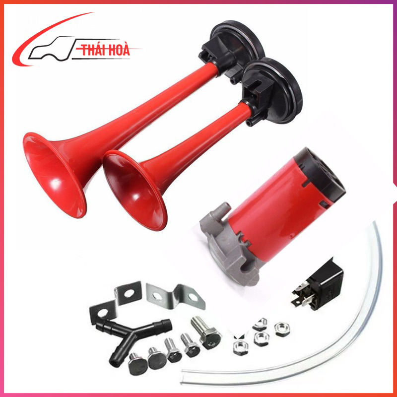 Còi sinh hơi, còi hơi mô tơ sinh hơi 12v 24v ô tô xe tải