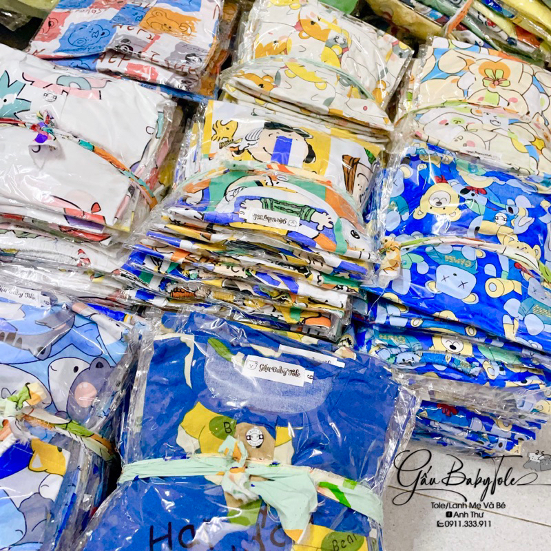 Đồ tole/lanh bé trai tay ngắn quần đùi GAUBABYTOLE, vải loại 1, thấm hút tốt