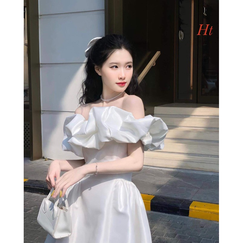 Váy tatfa bèo vai mặc hai kiểu HT12