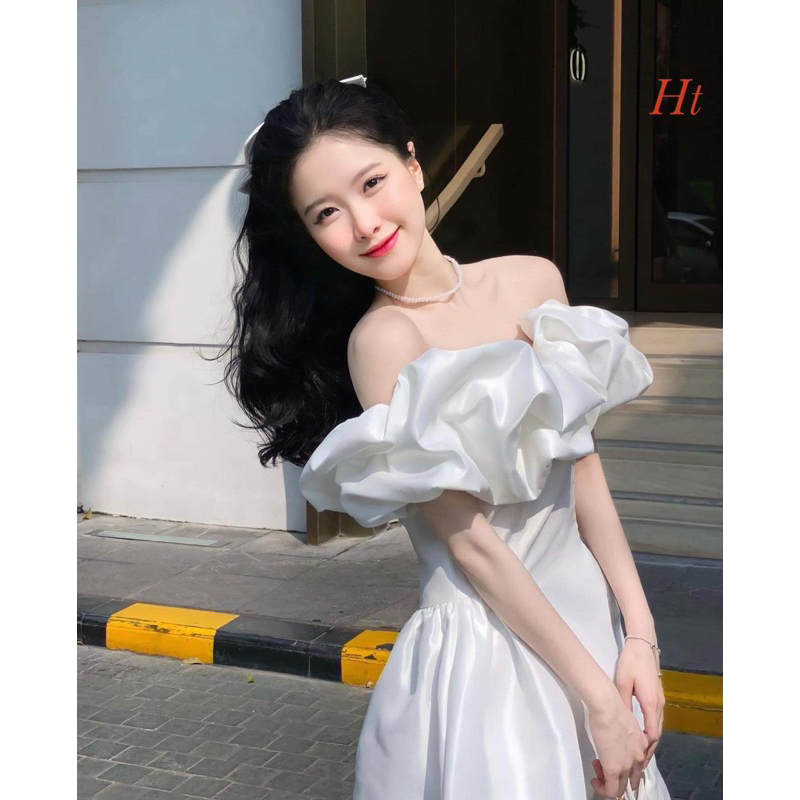 Váy tatfa bèo vai mặc hai kiểu HT12