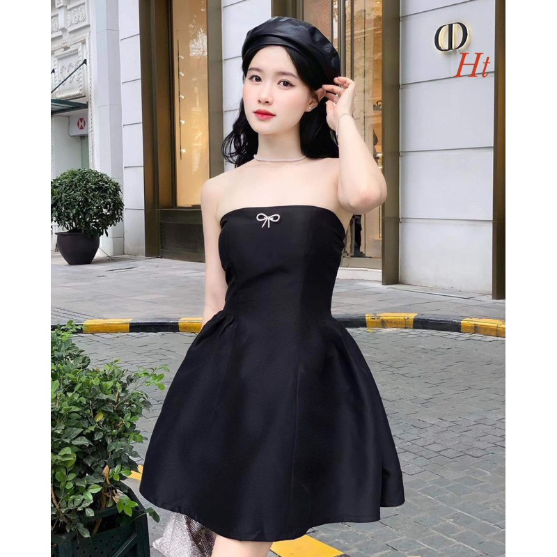 Váy tatfa bèo vai mặc hai kiểu HT12