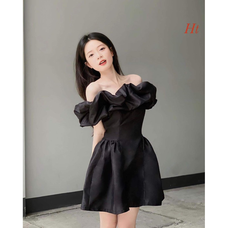 Váy tatfa bèo vai mặc hai kiểu HT12