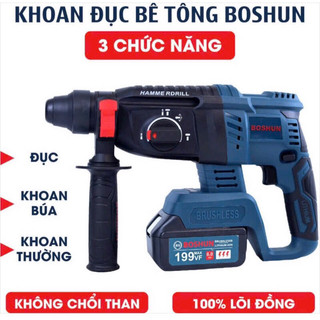 ( SIÊU SALE GIÁ SỐC) MÁY KHOAN BÊ TÔNG DÙNG PIN BOSCH 118V 3 CHỨC NĂNG HỖ TRỢ 1 ĐỔI 1 TRONG VÒNG 7 NGÀY NẾU LỖI DO SX
