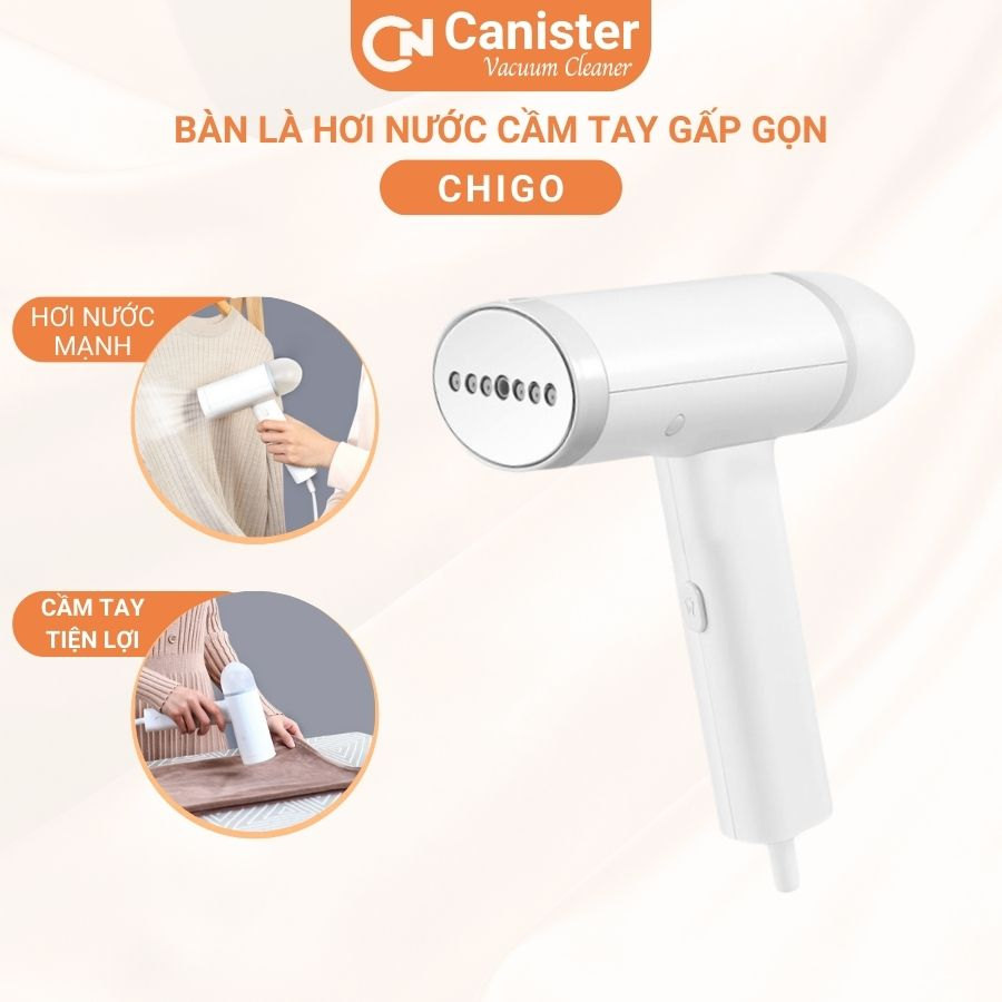 Bàn là gấp gọn CHIGO công suất 1200W, Bàn là hơi nước cầm tay chính hãng bảo hành 12 tháng