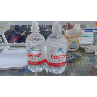 Cồn ethanol 70 độ, cồn 90 độ an bình chai 500ml