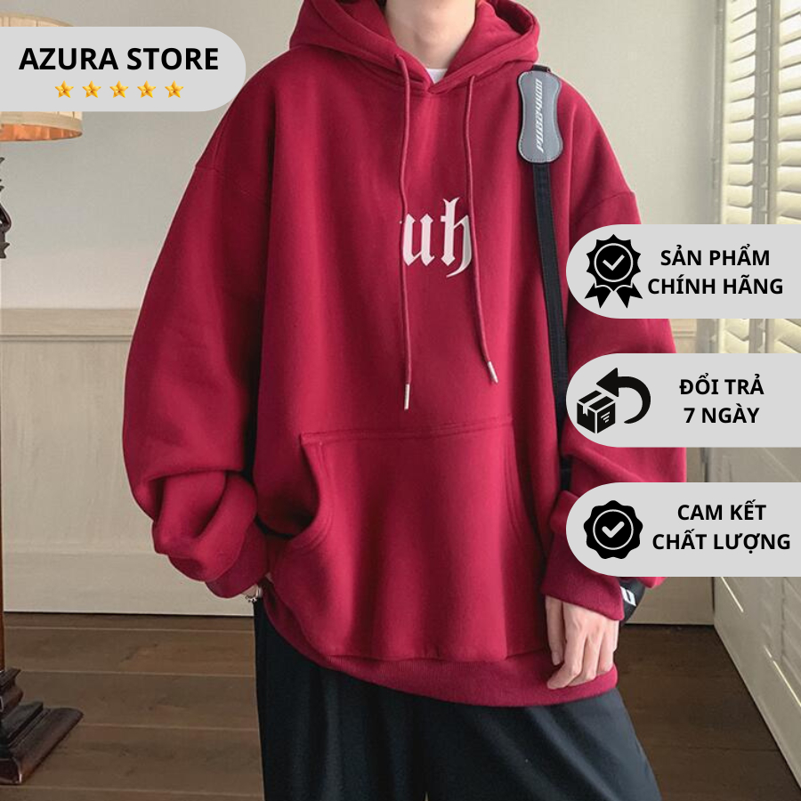Khoác Nỉ Hoodie Thêu Phù Hợp Nam Nữ - Azura Store