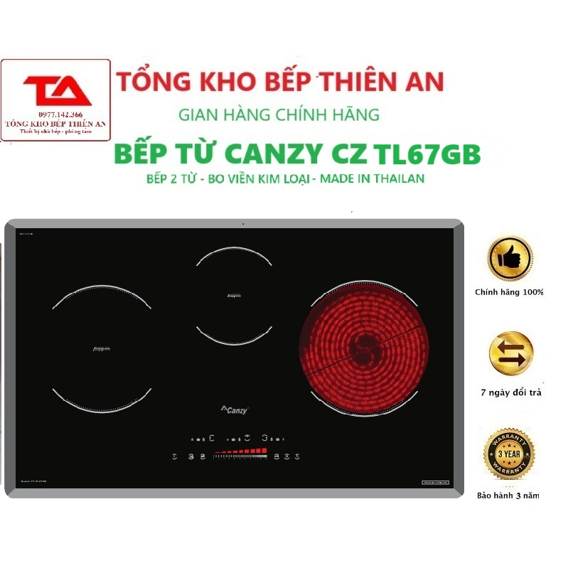 BẾP ĐIỆN TỪ CANZY CZ-TL67GB. bếp từ canzy cz tl67gb bếp từ chính hãng bảo hành 3 năm