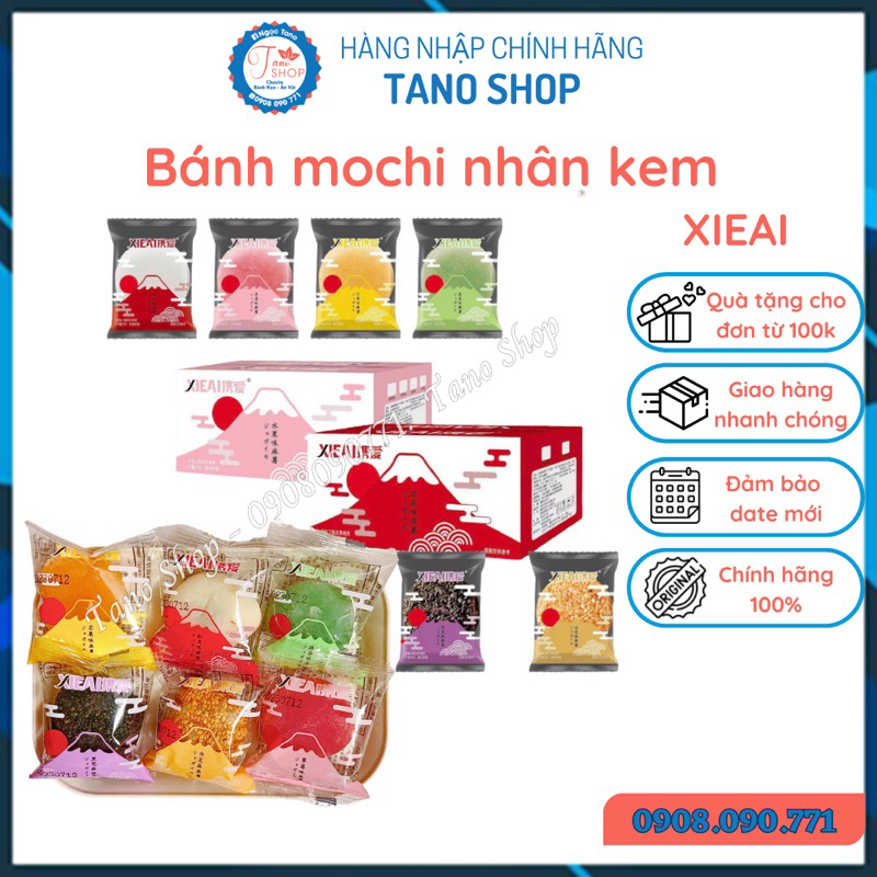 Bánh mochi mè nhân kem trái cây mix 6 vị XIEAI - Đài Loan | Ăn vặt ngon rẻ TaNo