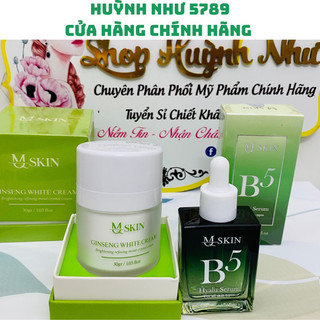 Mỹ phẩm Mqskin bộ sản phẩm kem face + serum căng bóng MQ SKIN