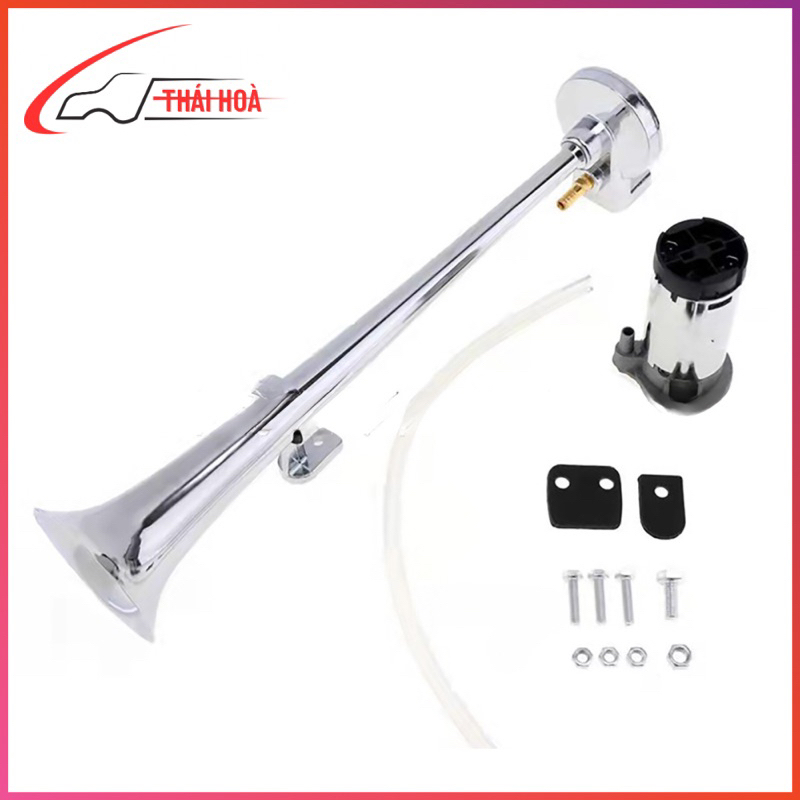 Còi sinh hơi 45cm, còi tự tạo hơi 12v 24v cho ô tô xe máy xe tải