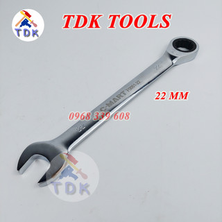 22mm cờ lê vòng miệng tự động f0051-22 c-mart, khoá đảo chiều bằng thép cr-v