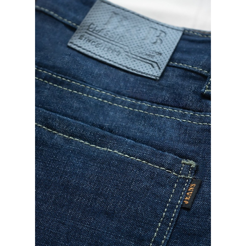 Quần Jeans Dài Nam Lb Co Giãn, Màu Xanh Trơn, Phom Body Dnhq05