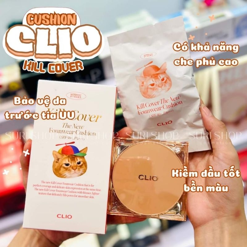 Phấn nước Cushion Clio Cat Kill cover The New Fouwear