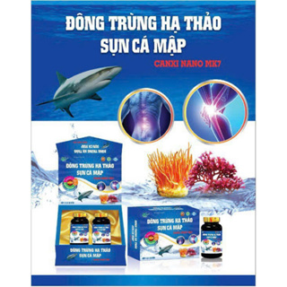 Hộp 2 lọ - Viên Uống Đông Trùng Hạ Thảo Sụn Cá Mập Canxi Nano MK7 Bổ Sung