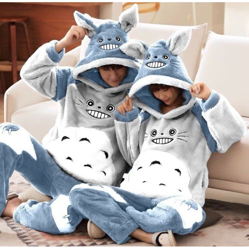Bộ Ngủ Mùa Đông Mẫu Tai Chuột Nót Lông 2 Lớp, Hình Thêu Chuẩn Mẫu, Lên Dáng Xinh